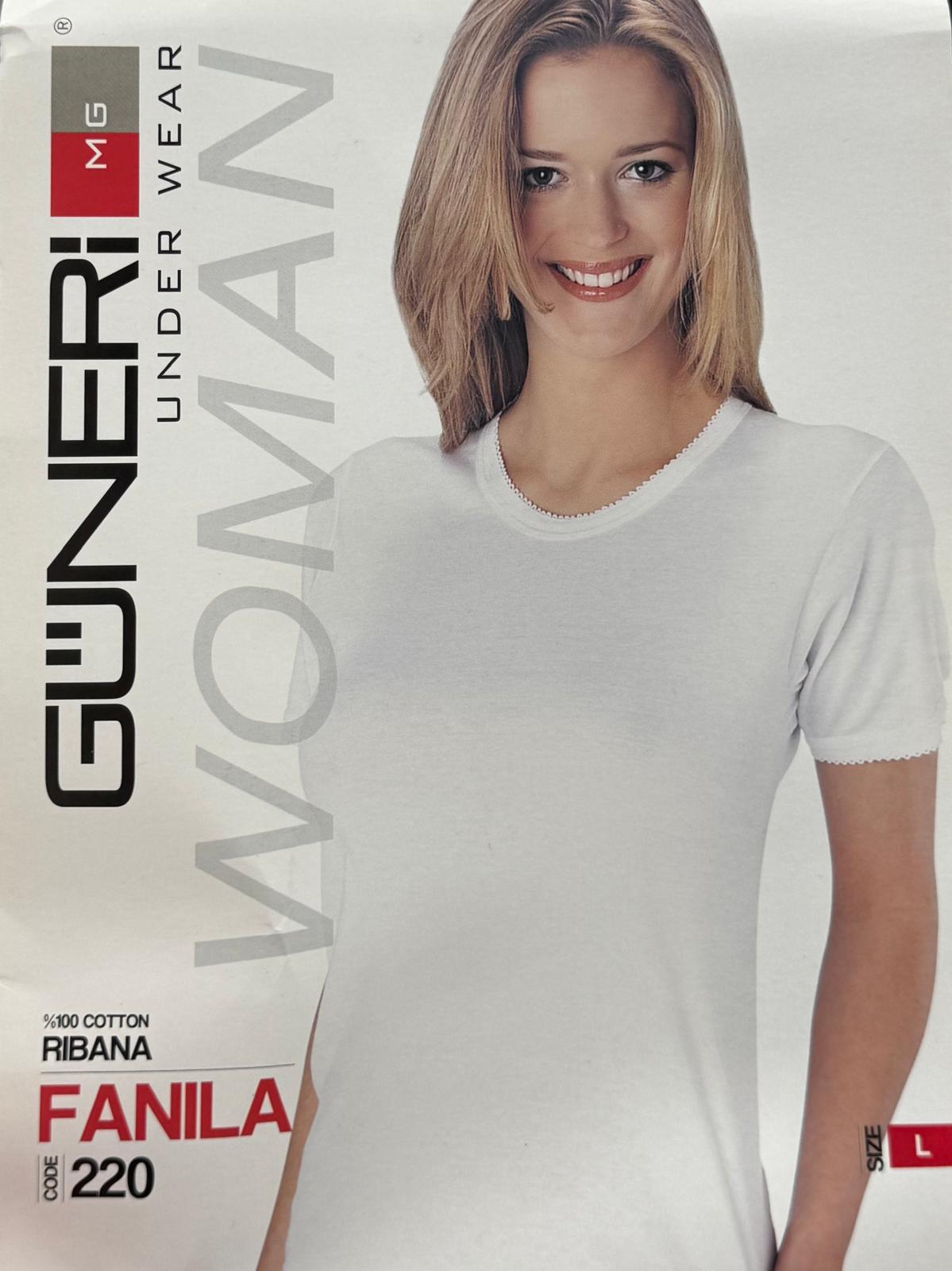 Yarım Kol Ribana Kadın Fanila Beyaz Renk 