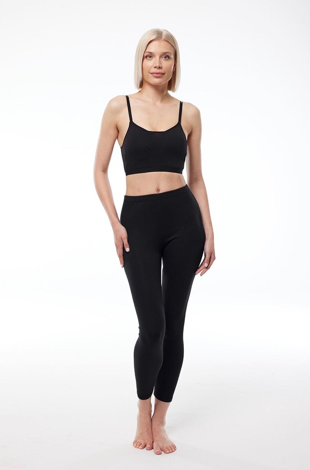 Siyah Kadın Termal Atlet