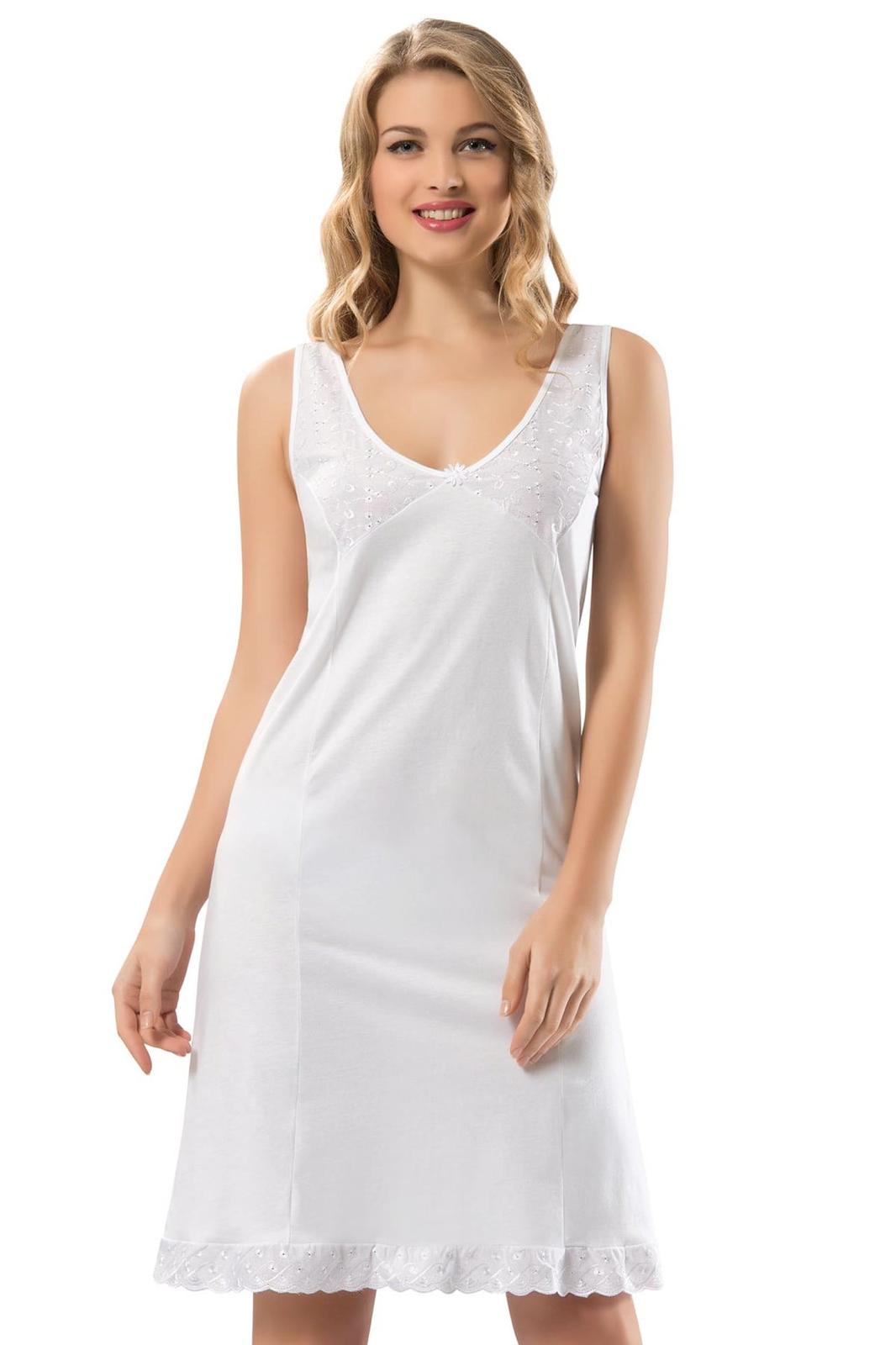 Erdem Kadın %100 Pamuk Kombinezon Beyaz